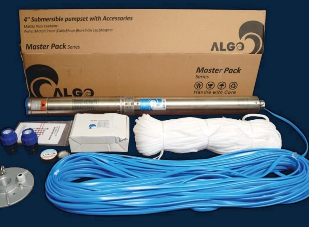 ALGO Master Pack contents: pump, control box, rope, cable, base plate and adaptors
